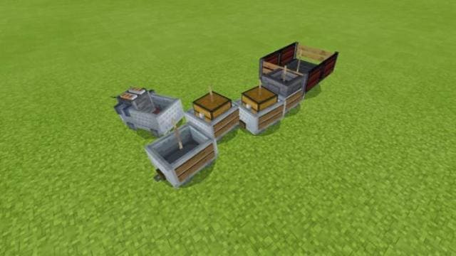 Поезд из вагонетки и вагонов