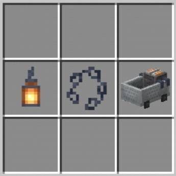 Вагонетка с фонарем крафт