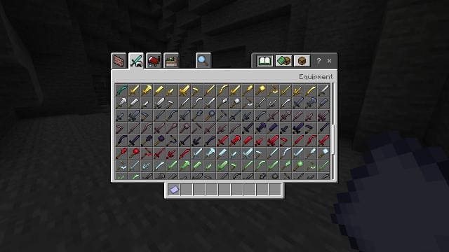 Виды оружия в творческом инвентаре