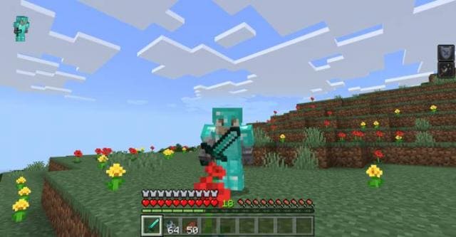 Алмазная броня у игрока