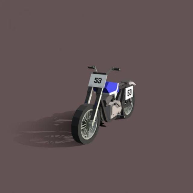 Синий мотоцикл