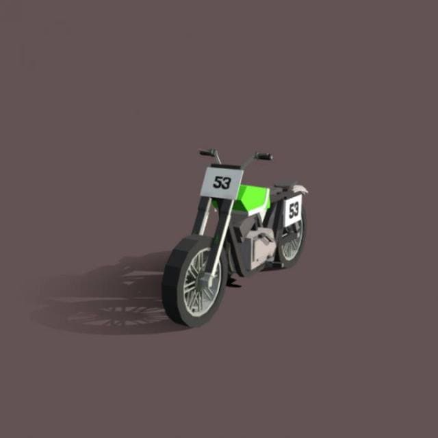 Зеленый мотоцикл