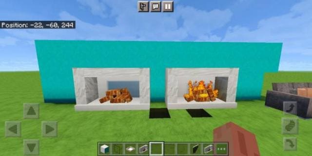 Включенный и выключенный камин