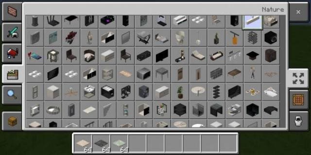 Получение мебели в творческом инвентаре