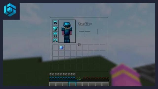 Алмазная броня в инвентаре игрока