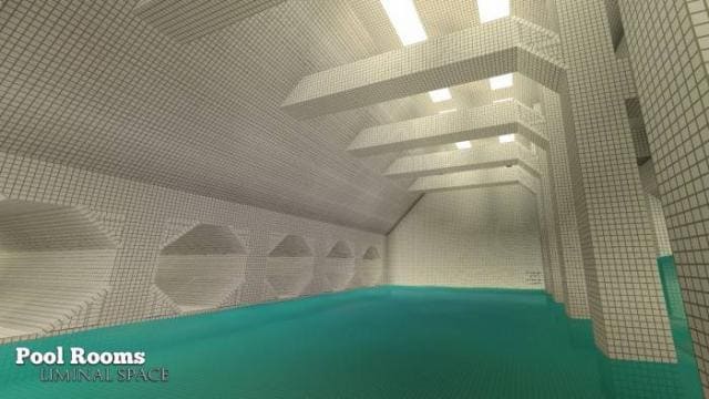 Заполненная водой комната