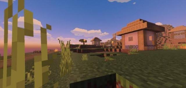 Деревня на закате