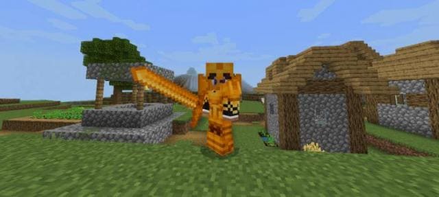 Игрок в желтой броне