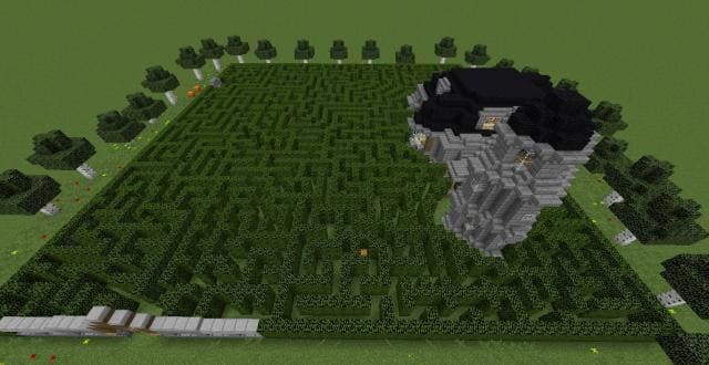 Зеленый лабиринт сзади