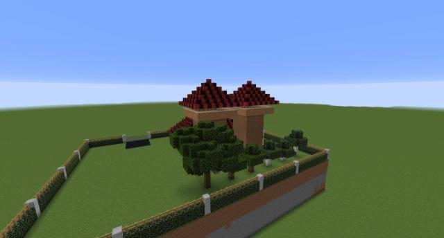 Дом с башнями вид сзади