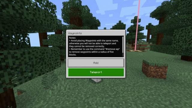 Опция телепортации