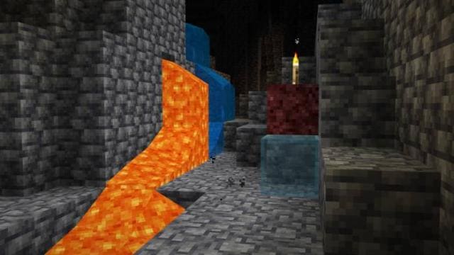 Текучая лава в пещере