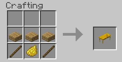 Золотой стол с полкой крафт