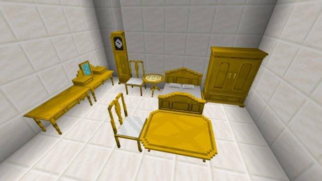 Дизайн с золотой мебелью