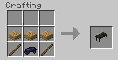 Черный стол с полкой крафт