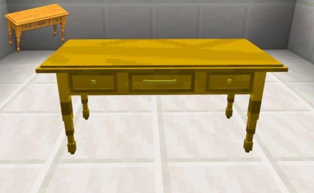 Золотой стол с полкой