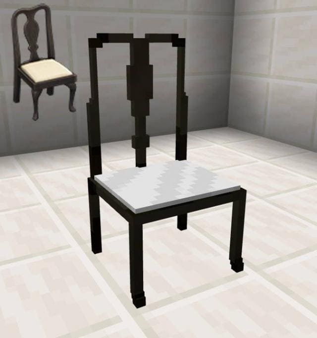 Старинный черный стул