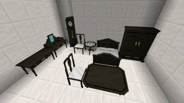 Дизайн с черной мебелью