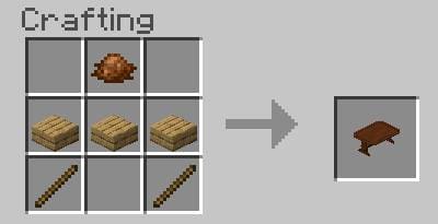 Коричневый стол в средневековом стиле крафт