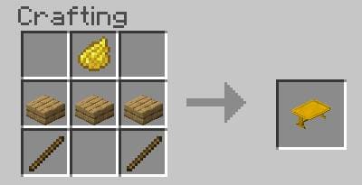 Золотой стол в средневековом стиле крафт