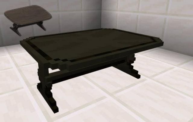 Черный стол в средневековом стиле