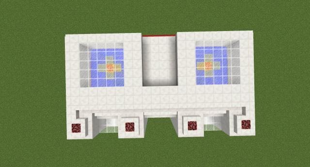 Белые ворота вид сверху