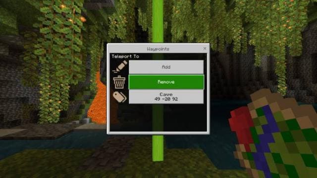 Кнопка удаления контрольной отметки