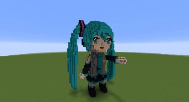 Маленькая Мику вид спереди