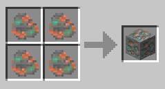 Крафт медной руды из 4 кусков