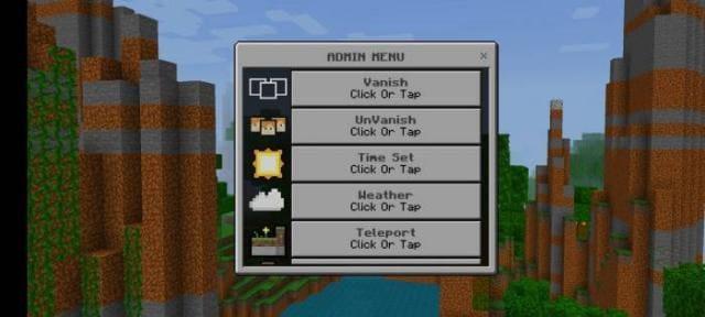 Меню администратора