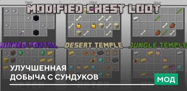Мод: Улучшенная добыча с сундуков