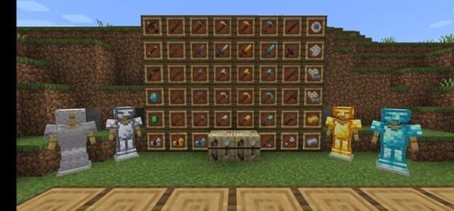 Измененный вид оружия и брони