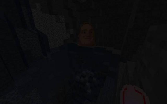 Мем следит за игроком в темноте