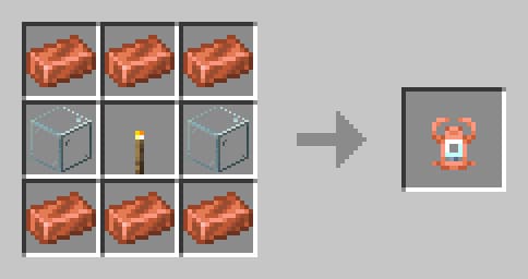 Медный светильник крафт