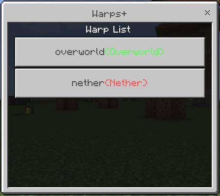 Список точек телепортаций