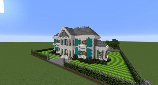 Богатый особняк вид спереди