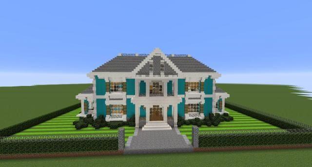 Богатый особняк вид спереди 2