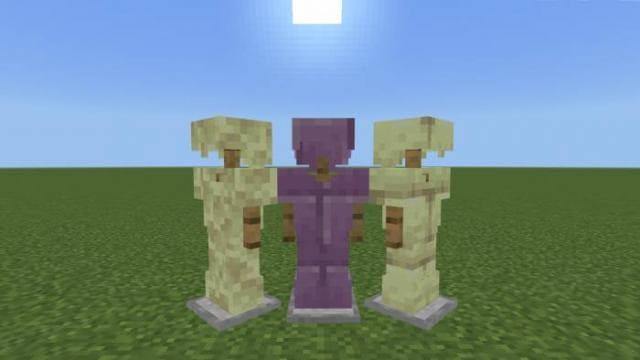 Броня из камня Края, кирпича Края и пурпурного блока