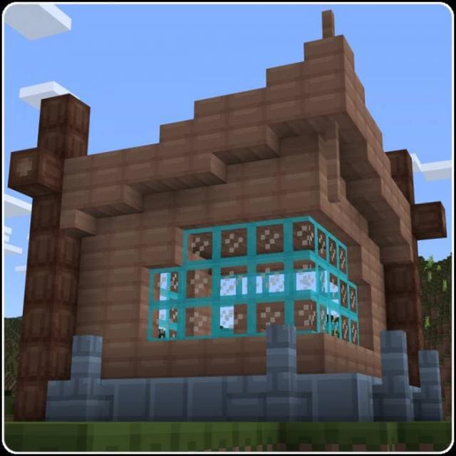 Дом из деревянных блоков