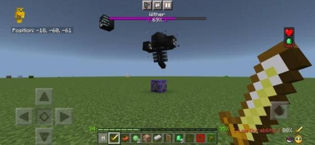 Экран игрока с координатами и моделькой персонажа