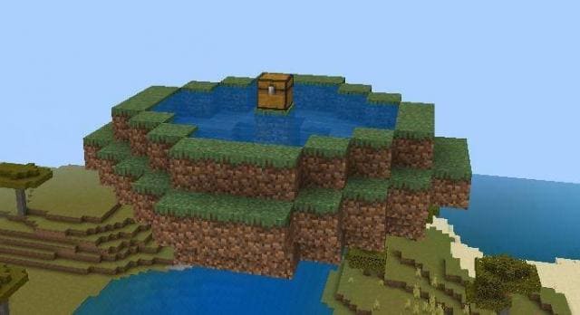 Сундук посреди воды