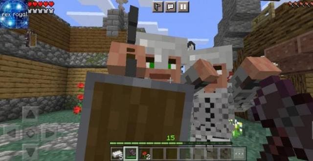 Деревенские жители атакуют игрока