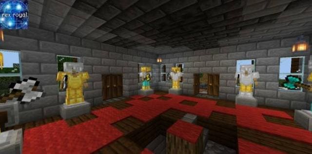 Стойки для брони в большом зале