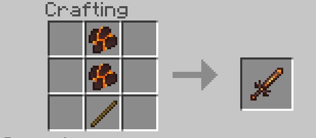 Магмовый меч из чешуи