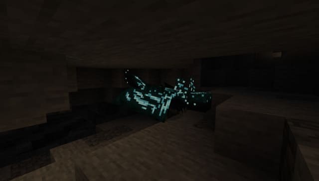 Скелет-планер в пещере