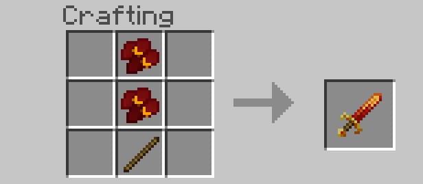 Магмовый меч из чешуи стихийного дракона