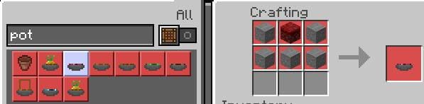 Рецепты крафта различных горшков