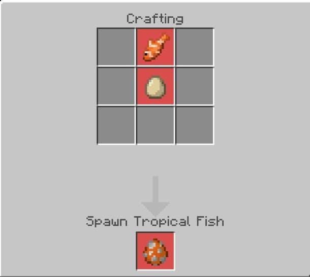 Создание яйца спауна Тропической рыбы