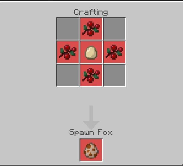 Создание яйца спауна Лисы