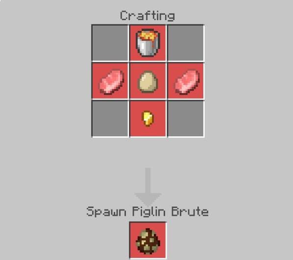 Создание яйца спауна Жестокого пиглина